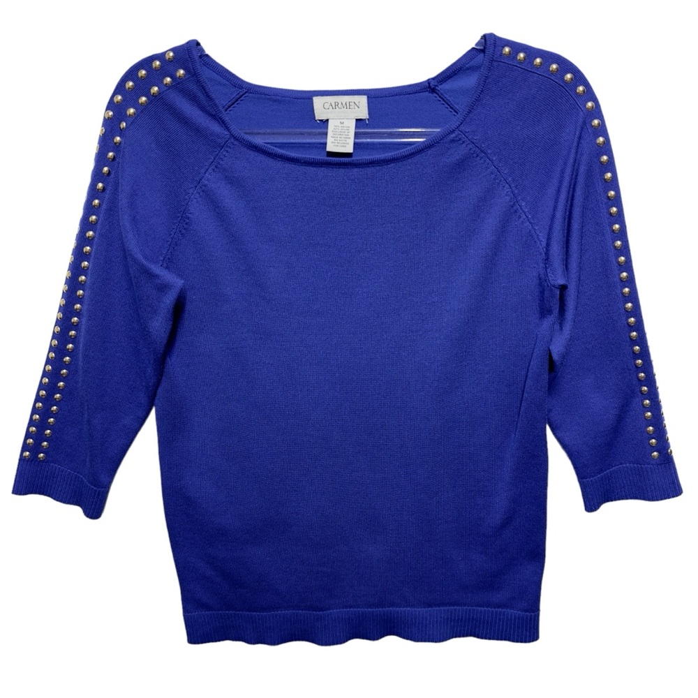 Rayon Silky Knit Studded Sweater Pullover Jumper